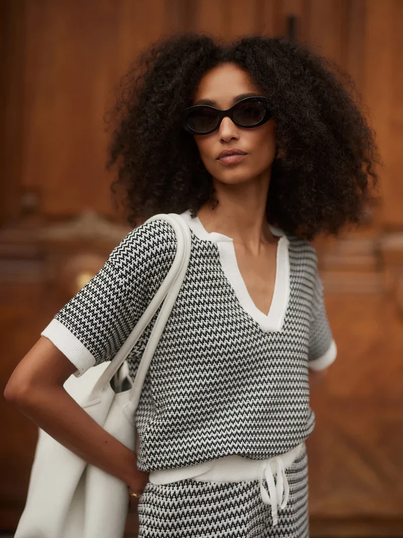 Dora Knit Top White/Black