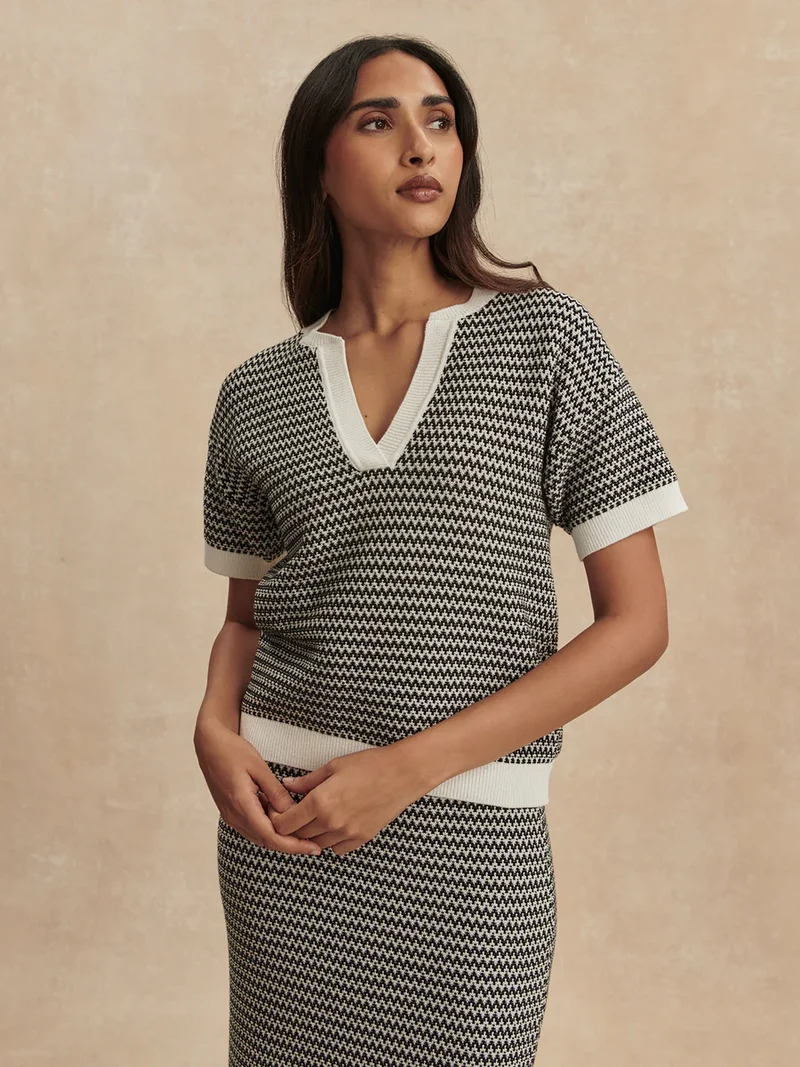 Dora Knit Top White/Black