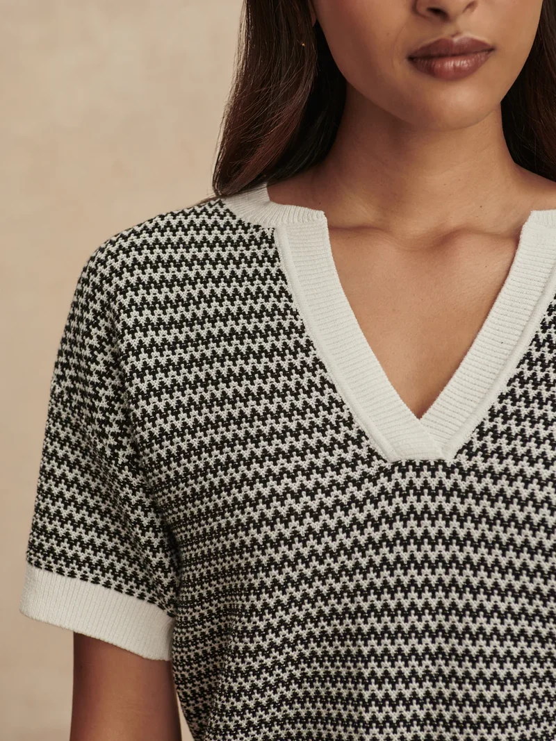 Dora Knit Top White/Black