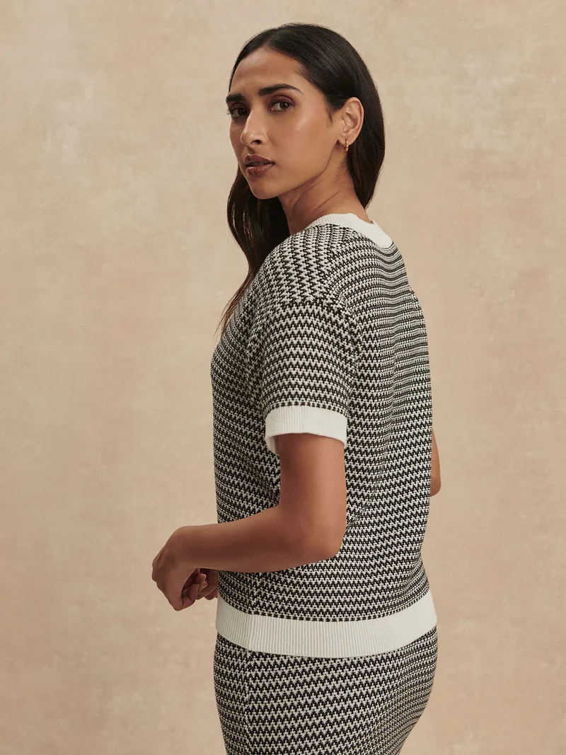 Dora Knit Top White/Black