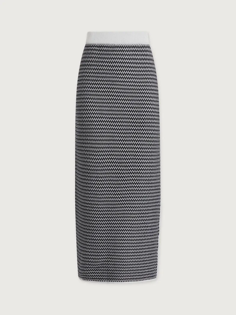 Sinclair Knit Skirt White/Black