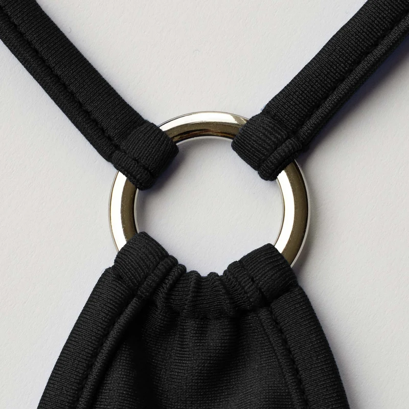 Bikini Black Beauty - Teardrop micro T-String