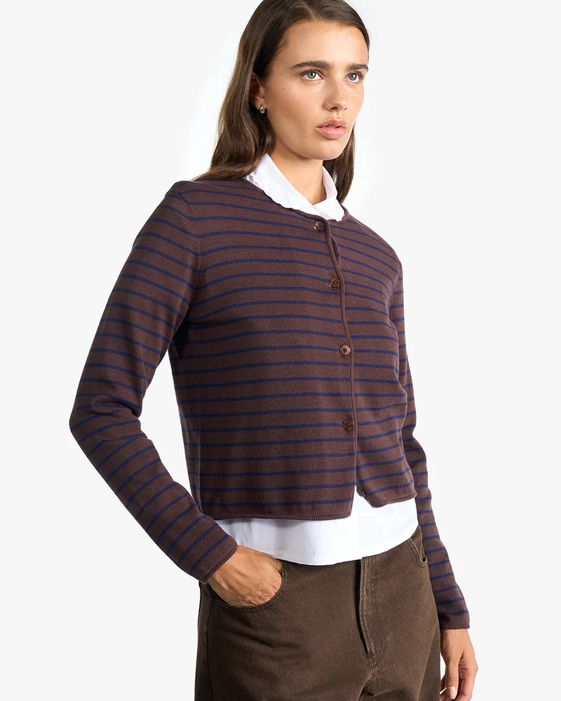 Celia Stripes | Strickjacke | Bio-Baumwolle