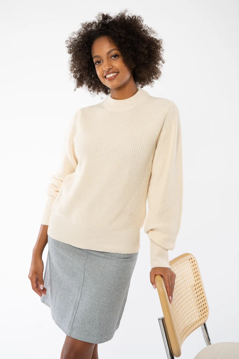 Rippstrick-pullover aus Bio Baumwolle