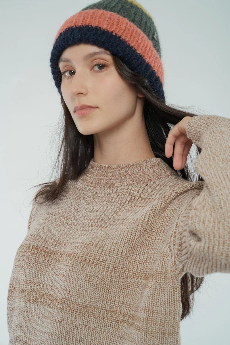 Rippstrick-pullover aus Bio Baumwolle