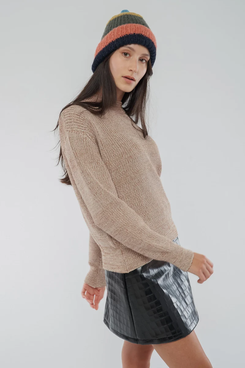 Rippstrick-pullover aus Bio Baumwolle