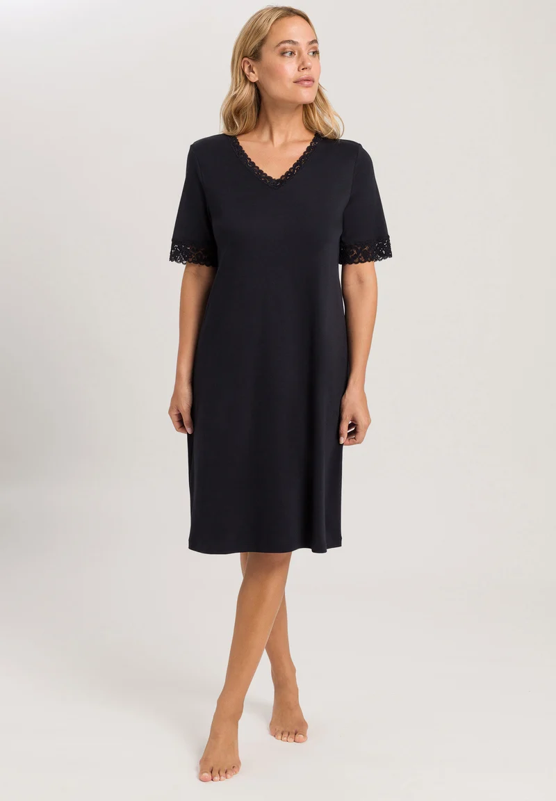 Moments NW S/SLV Nightdress 100cm | black 077040-070019