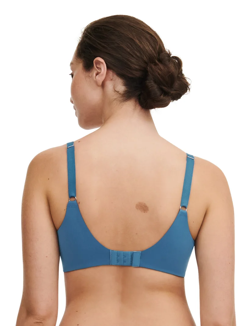 Chantelle Easyfeel – Floral Touch Memory-BH mit Überzug, Jeansblau