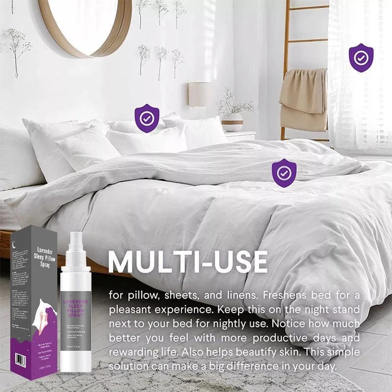 Natürliches Lavendelöl-Aromatherapie-Kissenspray für tiefen Schlaf