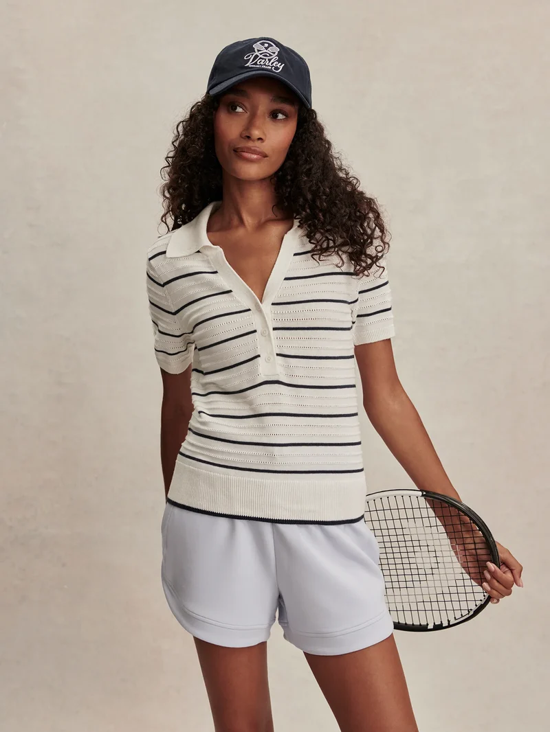 Wren Knit Polo White/Navy