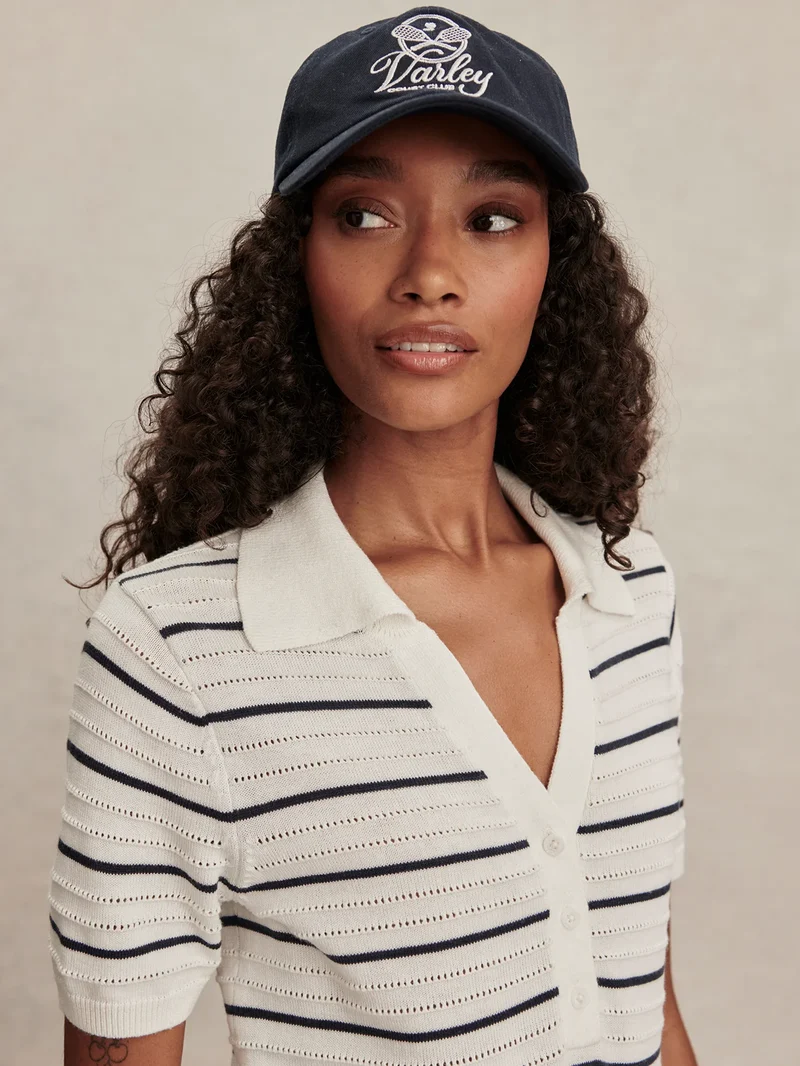 Wren Knit Polo White/Navy