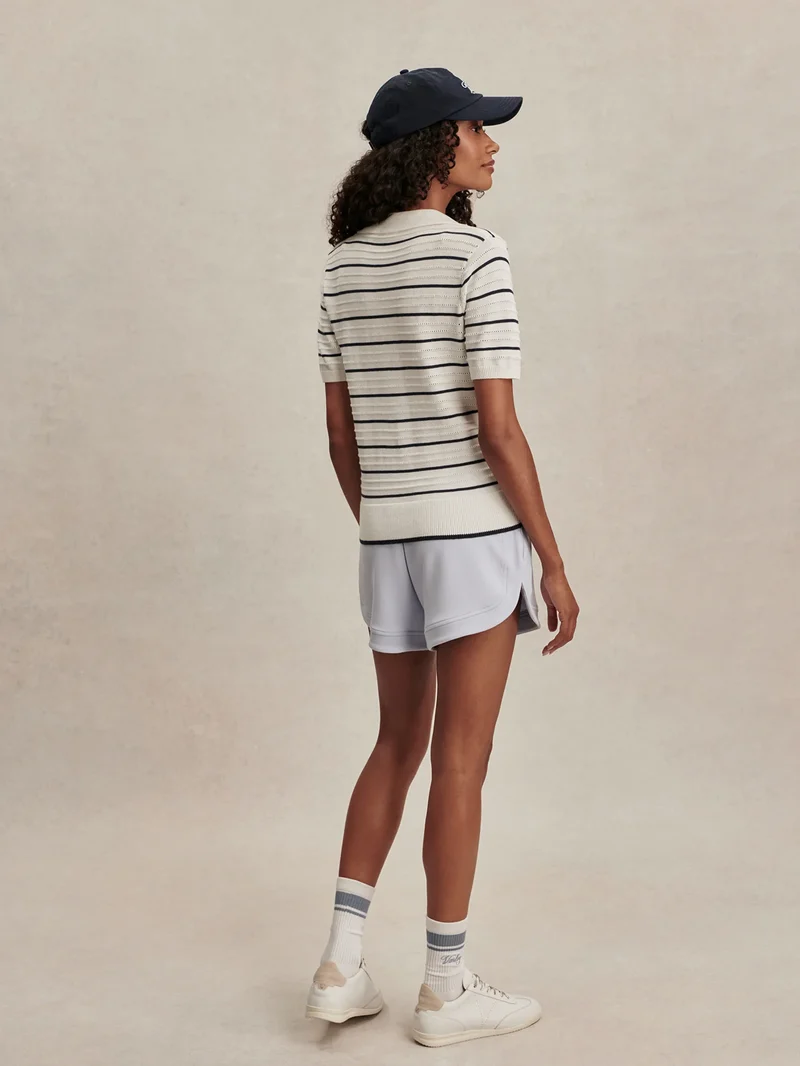 Wren Knit Polo White/Navy
