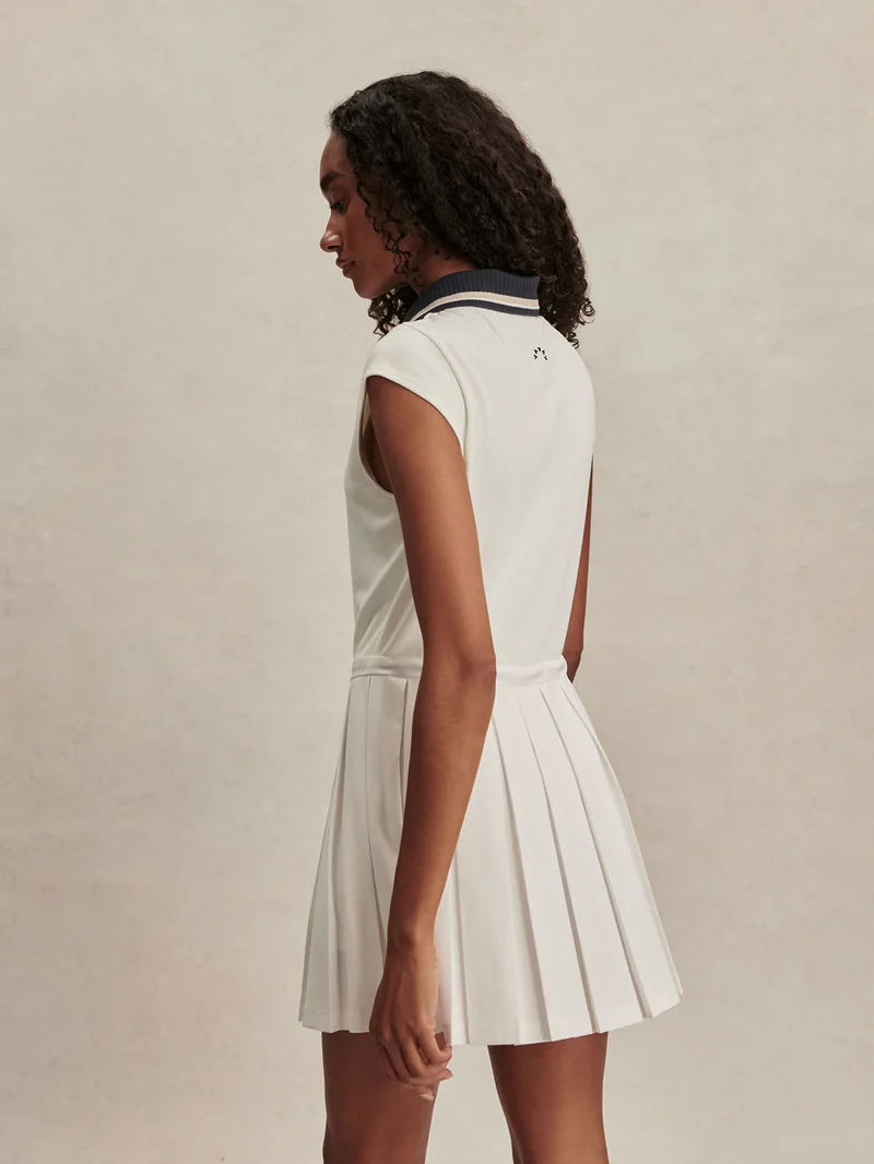 Nico Court Dress White/Navy