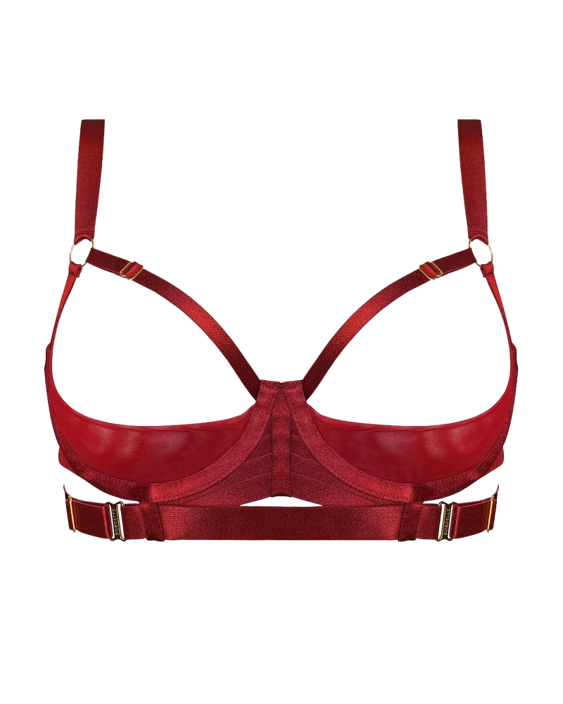 Bordelle Signature Shelf Bra in Burnt Red