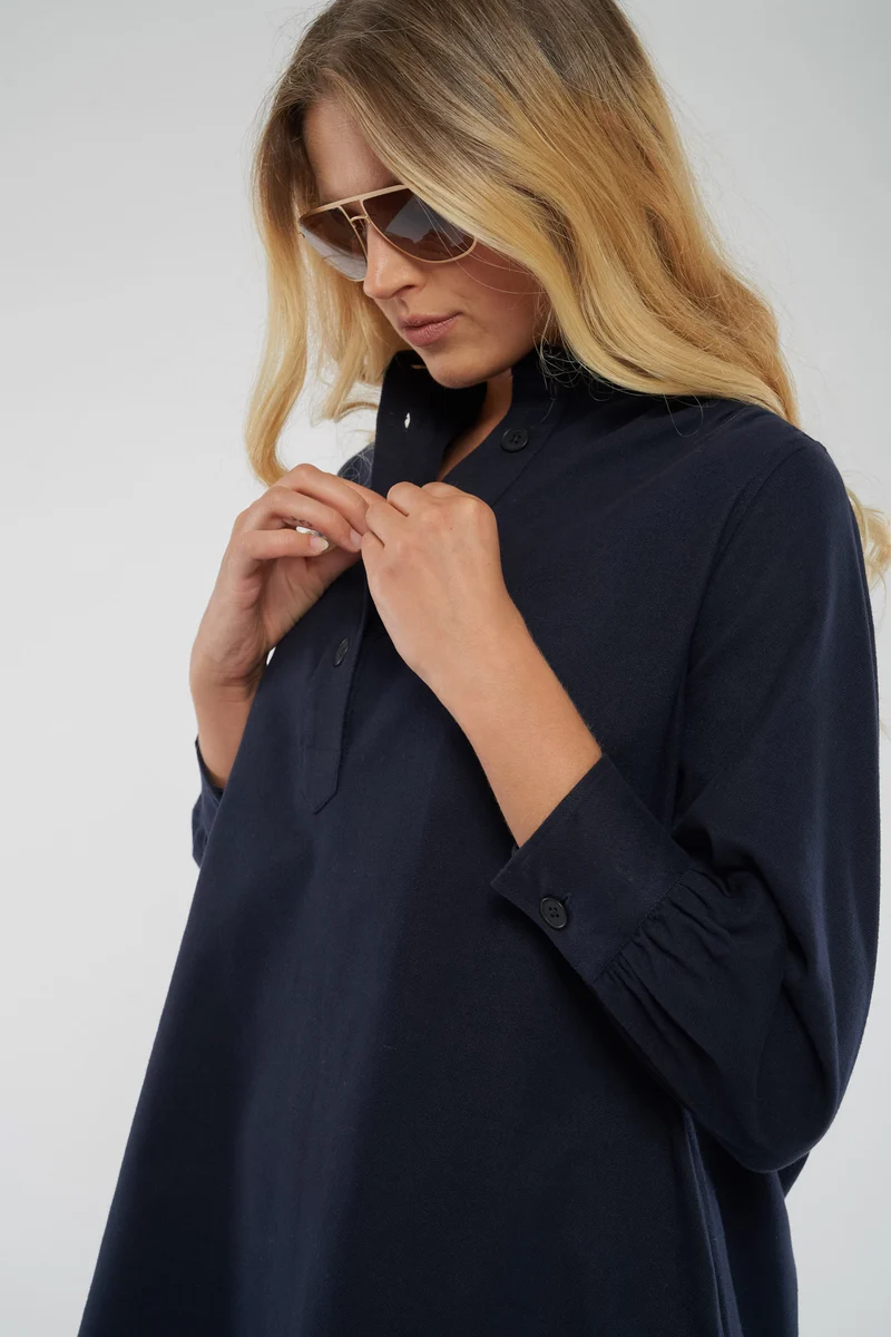 Langarm-bluse aus Bio Baumwolle
