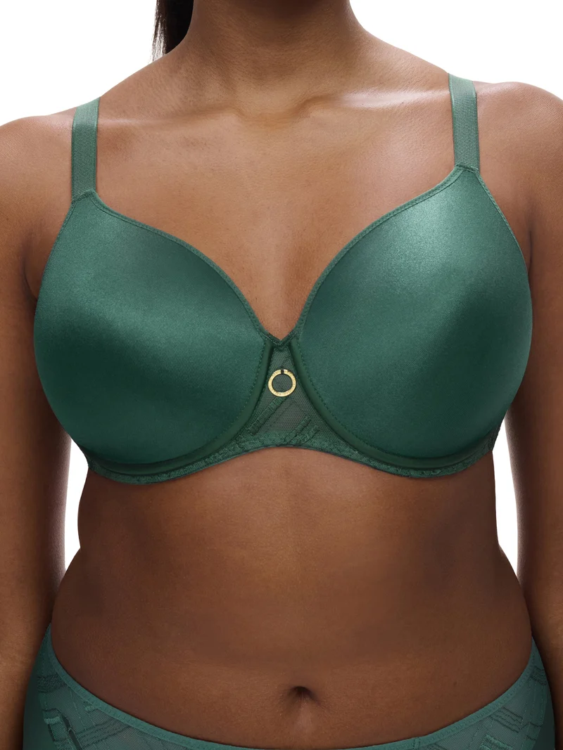 Chantelle - Graphic Support – Sehr bedeckender Memory-BH mit Empire-Muster, Grün