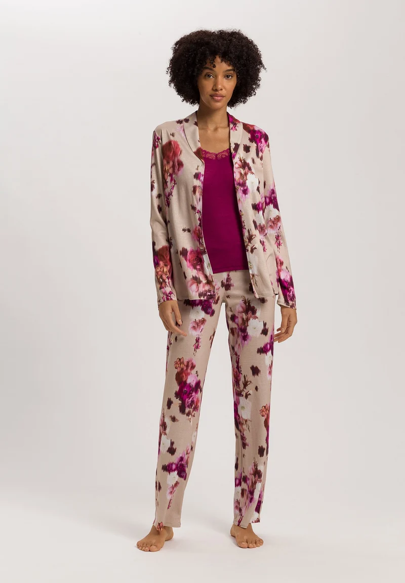 Olivia Long Pants | flower art print 074777-073051