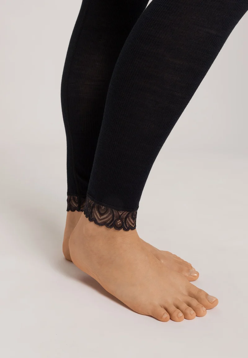 Woolen Lace Leggings | black 070833-070019