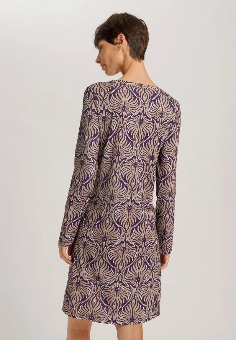 Sleep & Lounge L/SLV Nightdress 95cm | amethyst damask 074847-073049