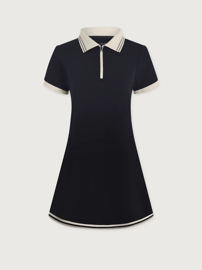 Valentina Court Dress Navy