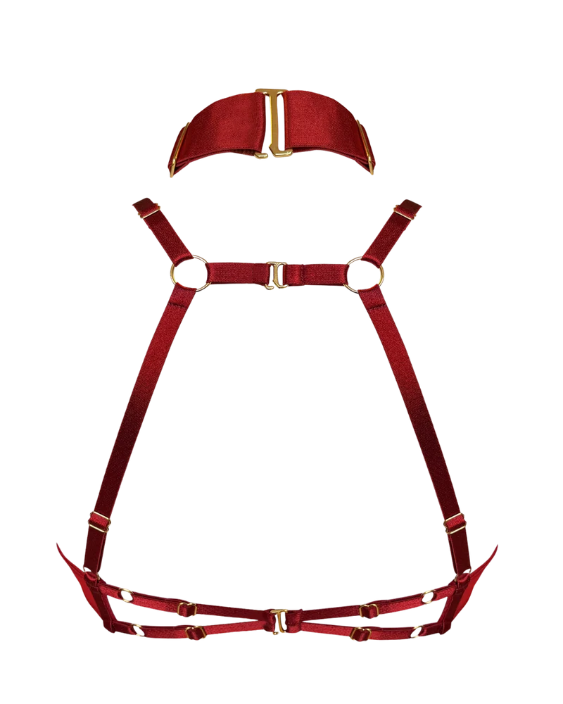 Bordelle Signature Ouvert Wire Bra in Burnt Red