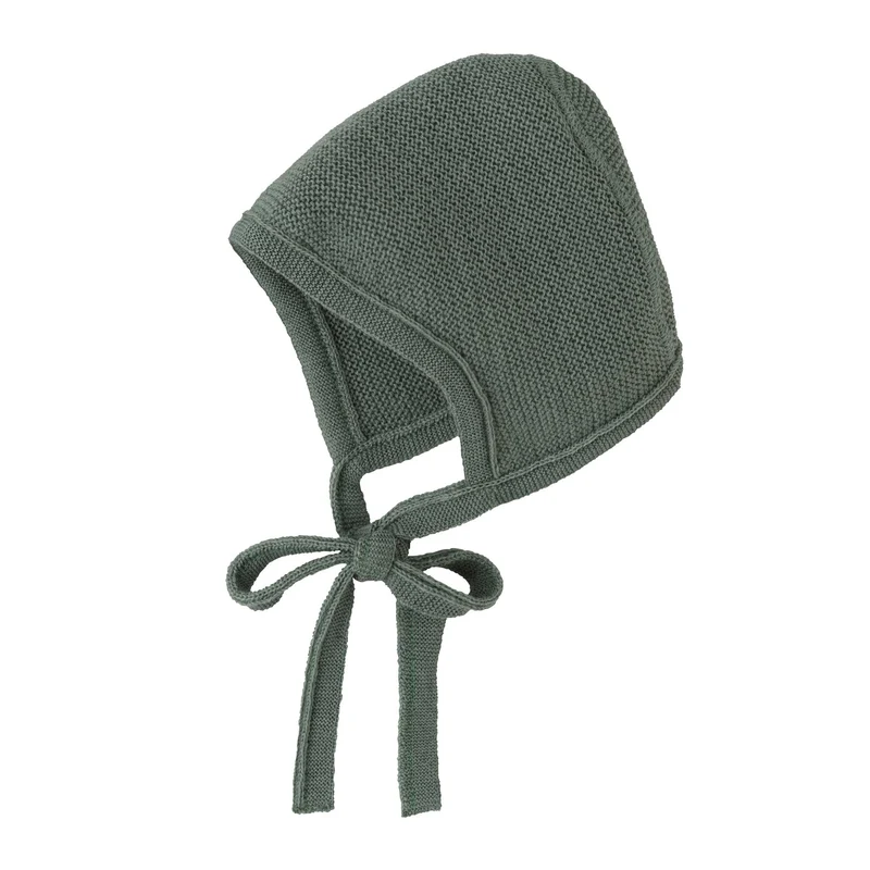 Disana Gestrickte Babymütze aus Merinowolle – Jade