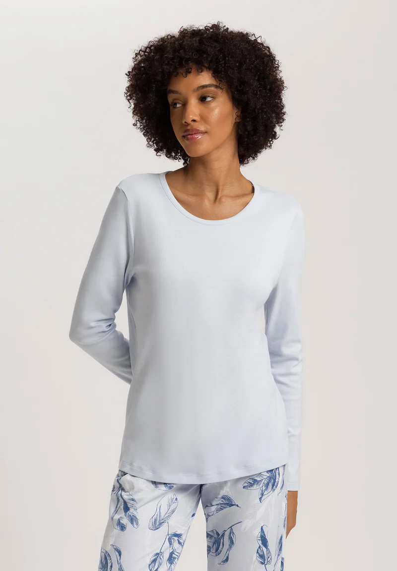 Loungy Nights L/SLV Shirt | powder blue 076491-072512
