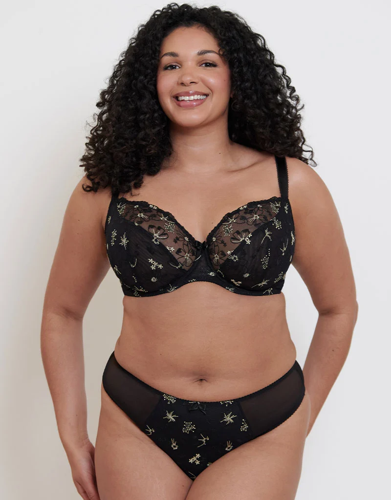 Flirtelle Rosie Brazilian Brief Black/Gold
