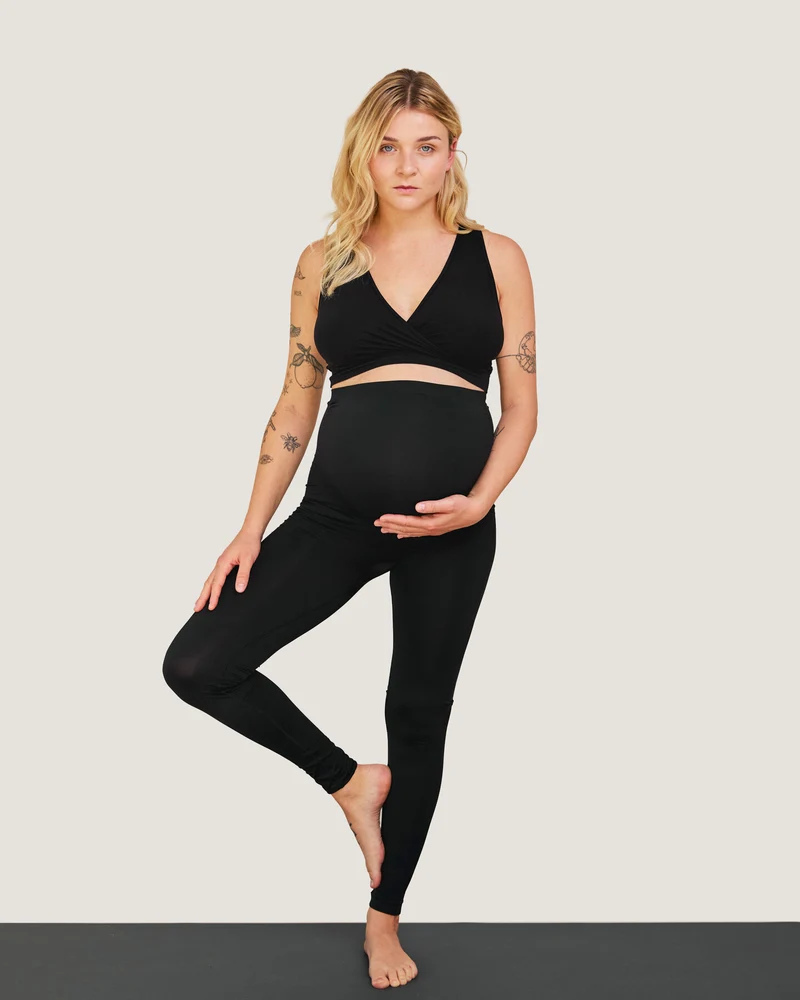Carriwell nahtlose Umstandsleggings – schwarz