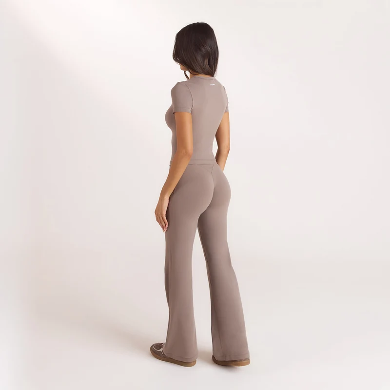 ContourSoft™ Flared Leggings - Mushroom