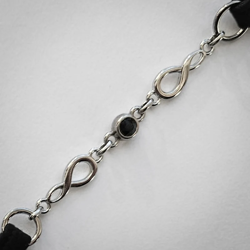 Midnight Bloom - Mini G-String mit Schmuck - Schwarz/ Lila