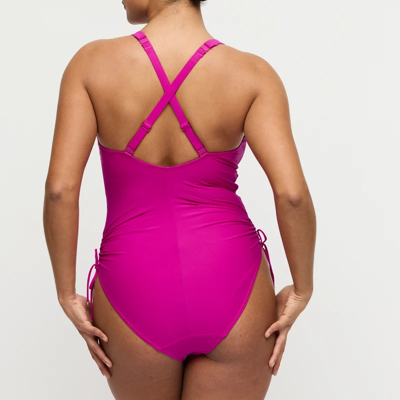 UVITA Deep Magenta Tiefdekolletierter Badeanzug
