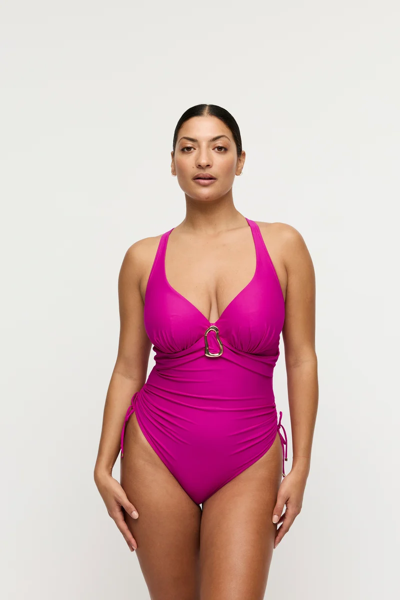 UVITA Deep Magenta Tiefdekolletierter Badeanzug