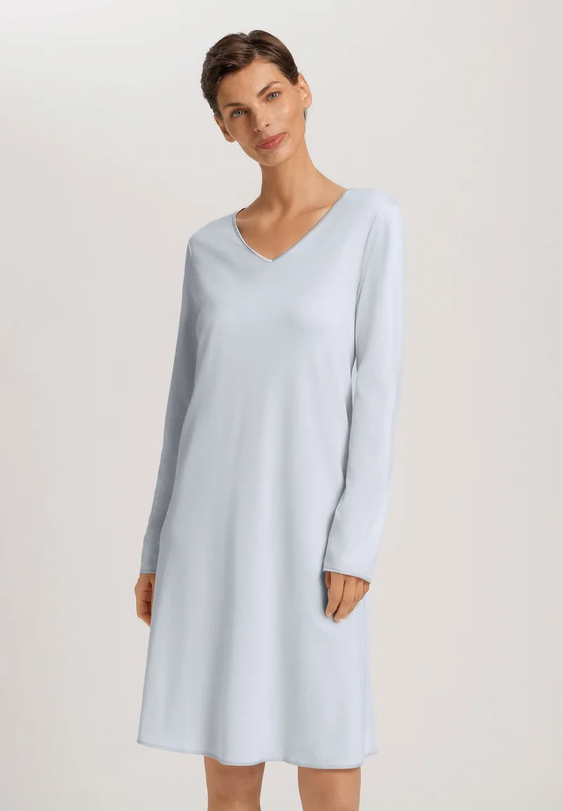 Cotton Silk L/SLV Nightdress 100cm | powder blue 074815-072512