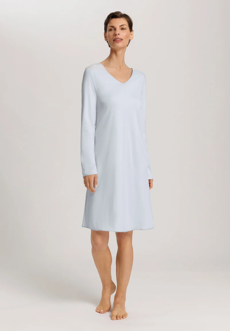 Cotton Silk L/SLV Nightdress 100cm | powder blue 074815-072512