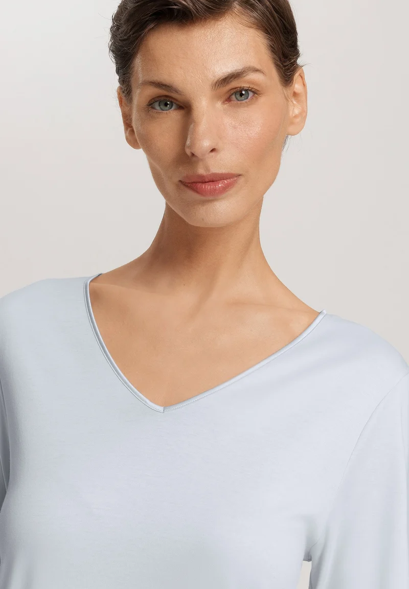 Cotton Silk L/SLV Nightdress 100cm | powder blue 074815-072512