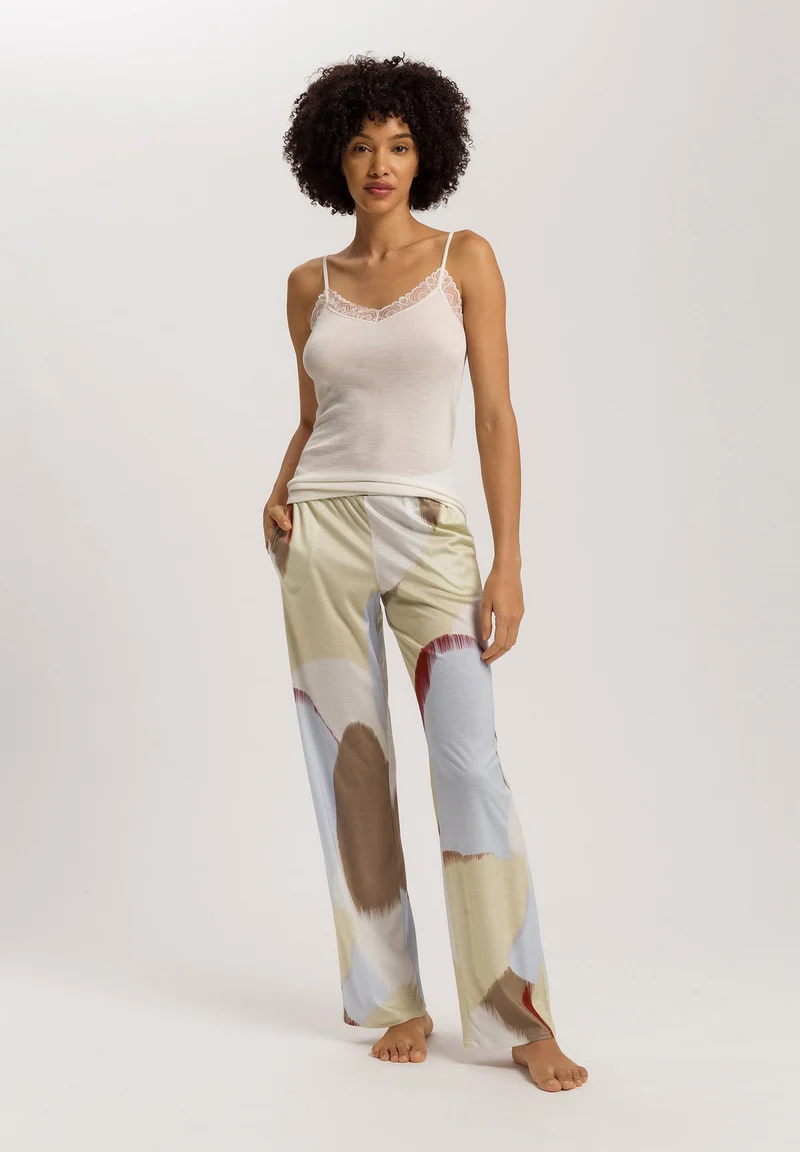 Woolen Lace Spaghetti Top | misty white 070827-072123
