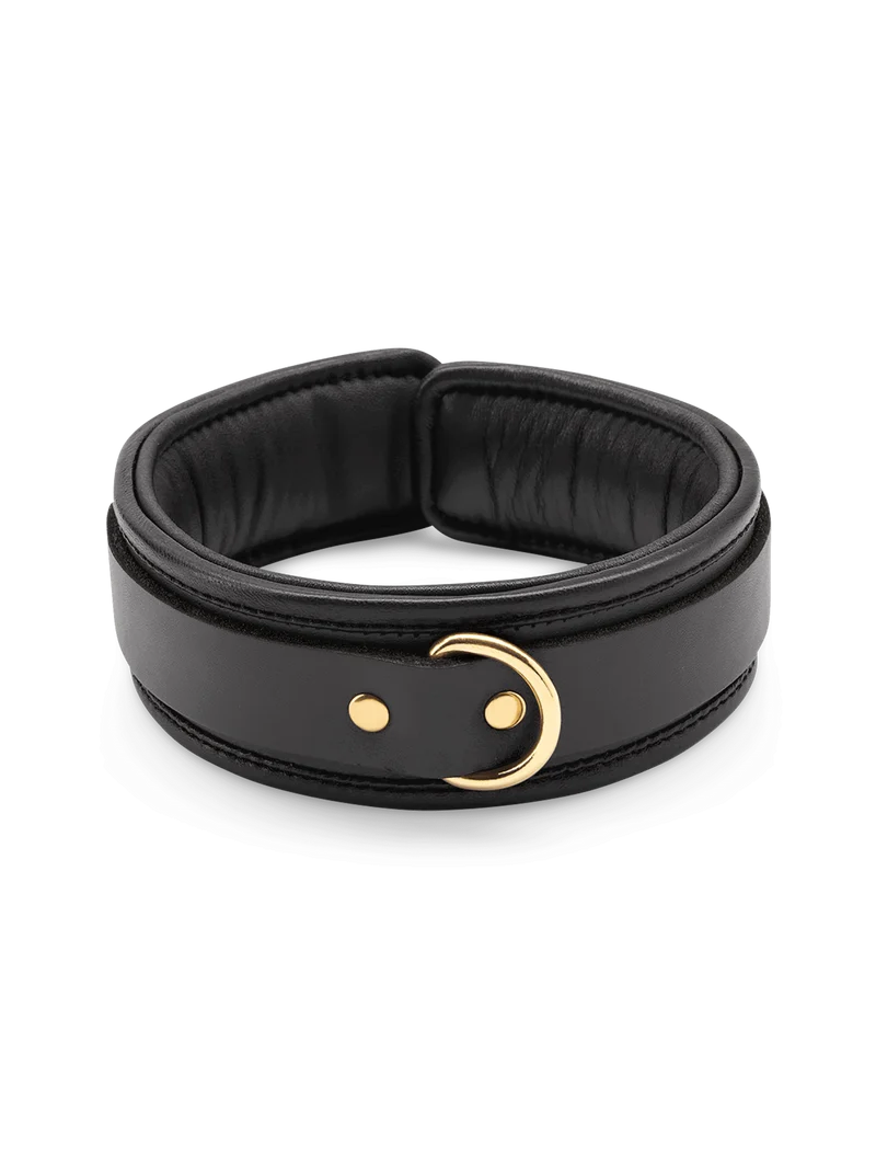 Coco de Mer Black Leather Collar