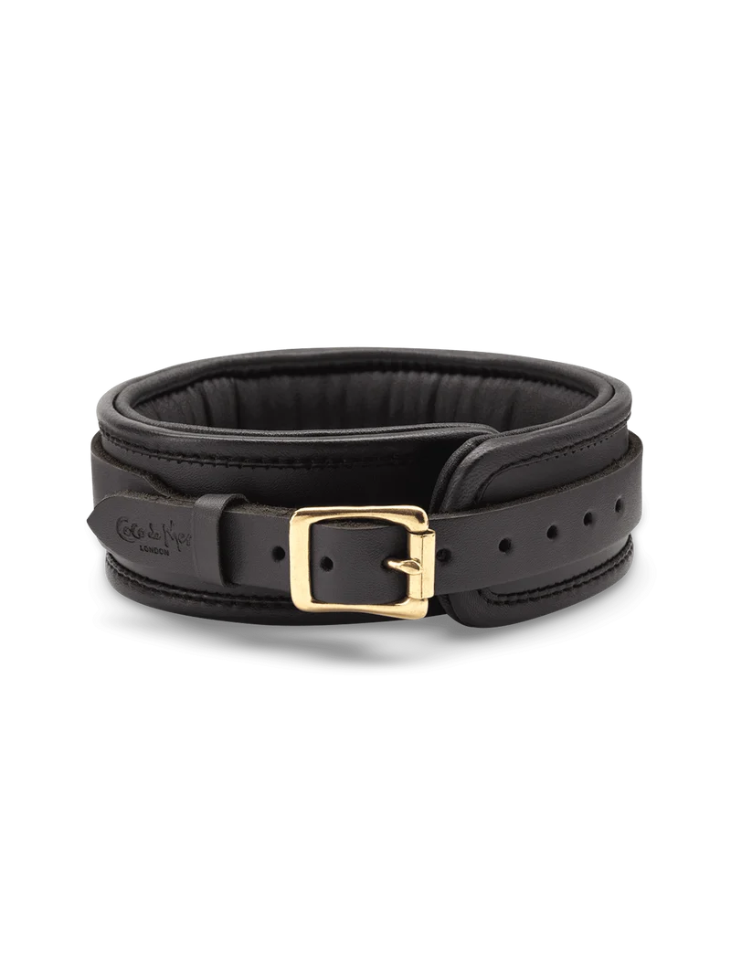 Coco de Mer Black Leather Collar