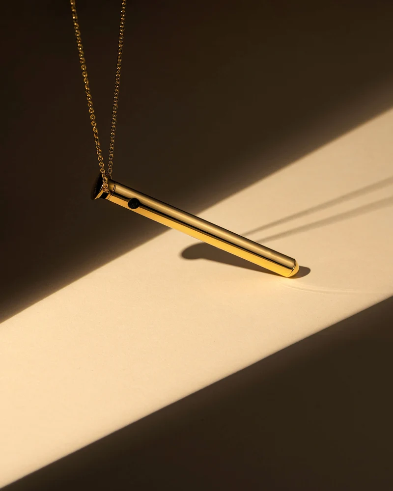 Crave Vesper 2 Vibrator Necklace 24k Gold Plated