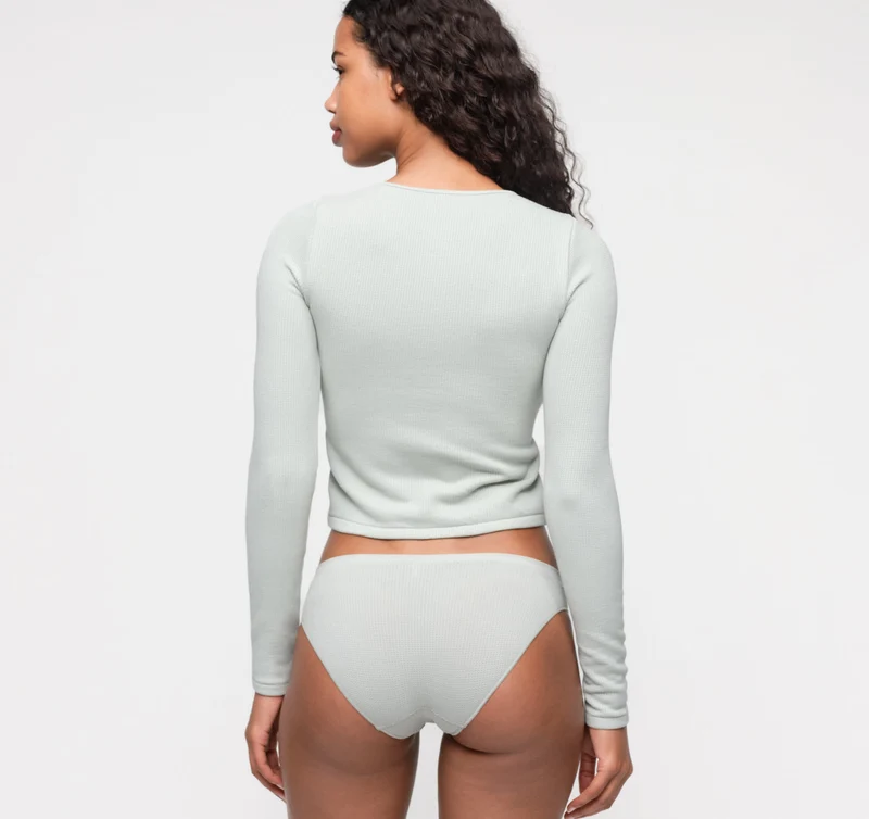 Seamless Waffle Cardigan