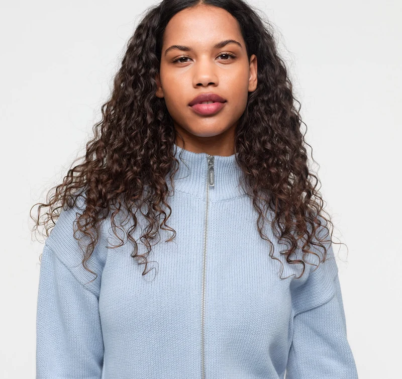 True Knit High Collar Cardigan