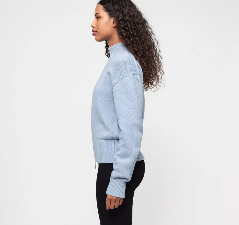 True Knit High Collar Cardigan