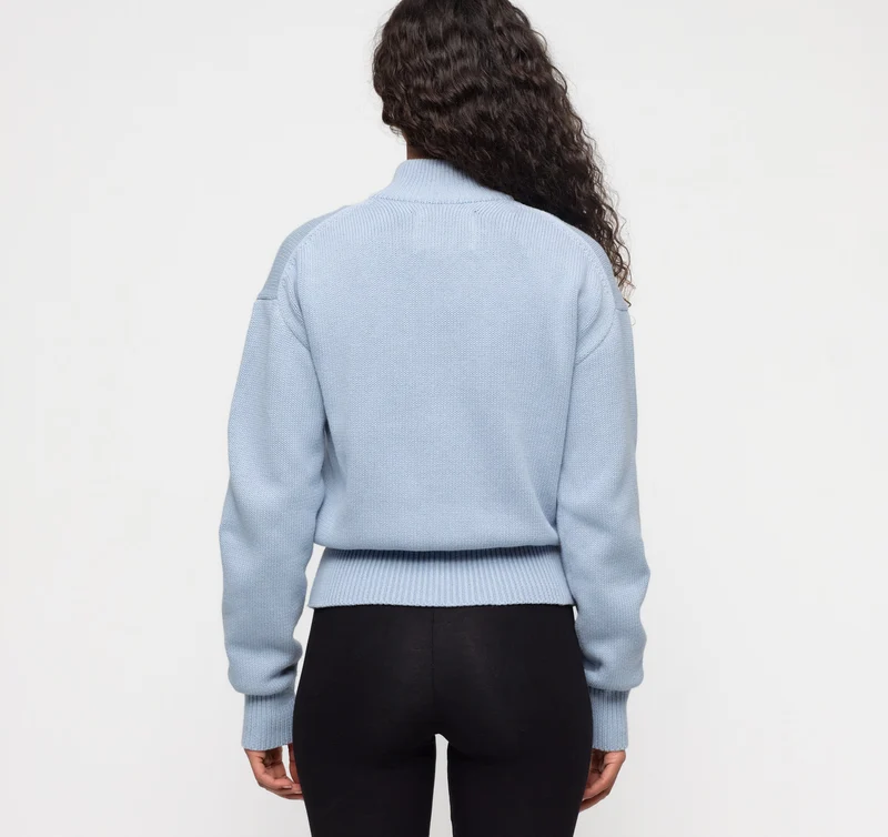 True Knit High Collar Cardigan