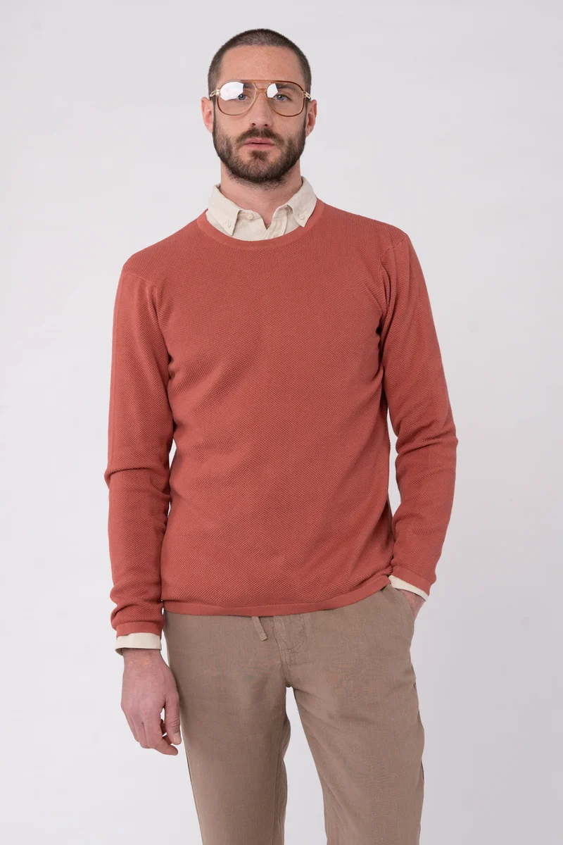 Rippstrickpullover aus Bio Baumwolle