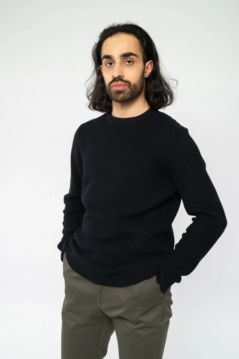 Rippstrickpullover aus Bio Baumwolle