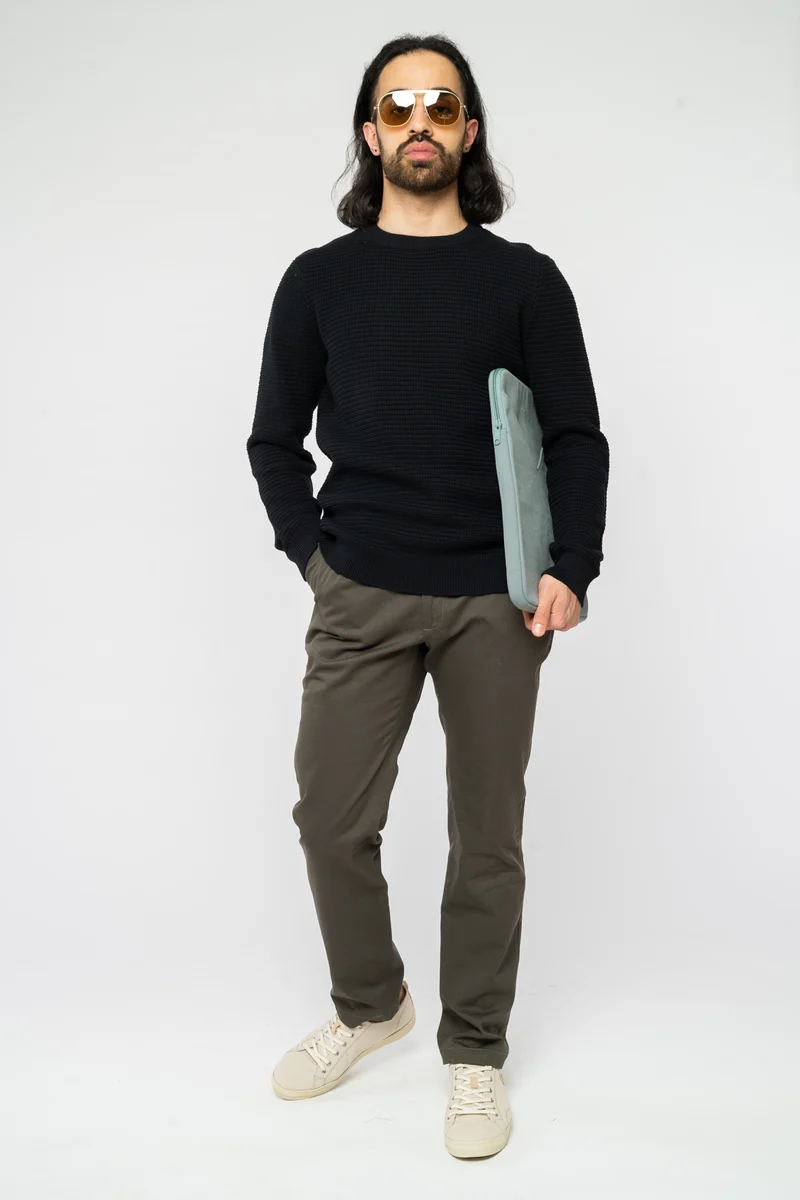 Rippstrickpullover aus Bio Baumwolle