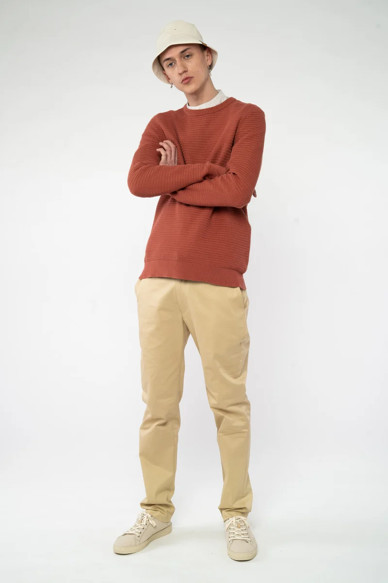 Rippstrickpullover aus Bio Baumwolle