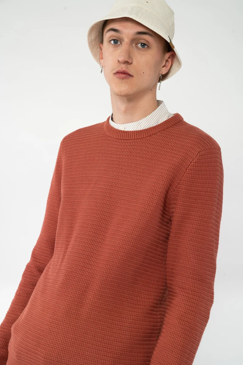 Rippstrickpullover aus Bio Baumwolle