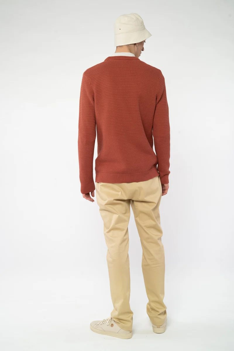 Rippstrickpullover aus Bio Baumwolle